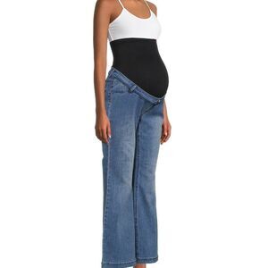 Destination Maternity Flare Jeans Blue Stonewash Y2K Size XL  16-18 NWOT